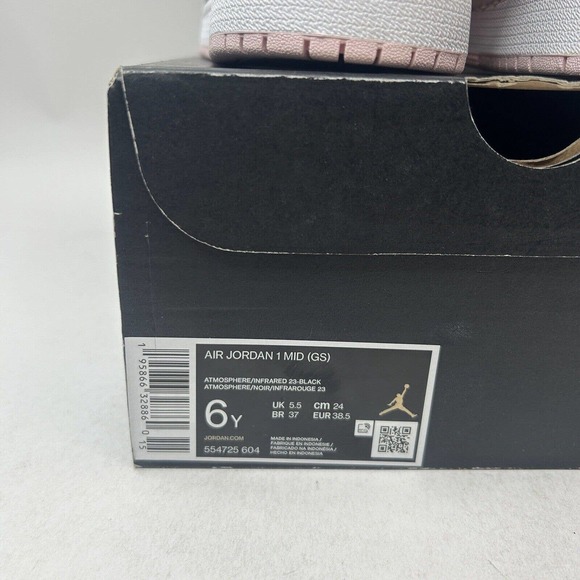 Nike Shoes Air Jordan 1 Retro Mid GS “Atmosphere/Pink Black” 2023 - Picture 5 of 5